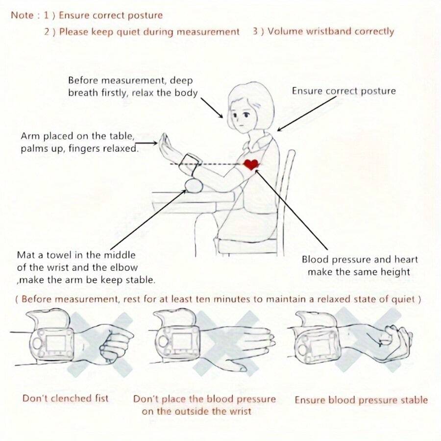 Digital Wrist Blood Pressure Monitor – LCD Screen, Voice, Portable Case