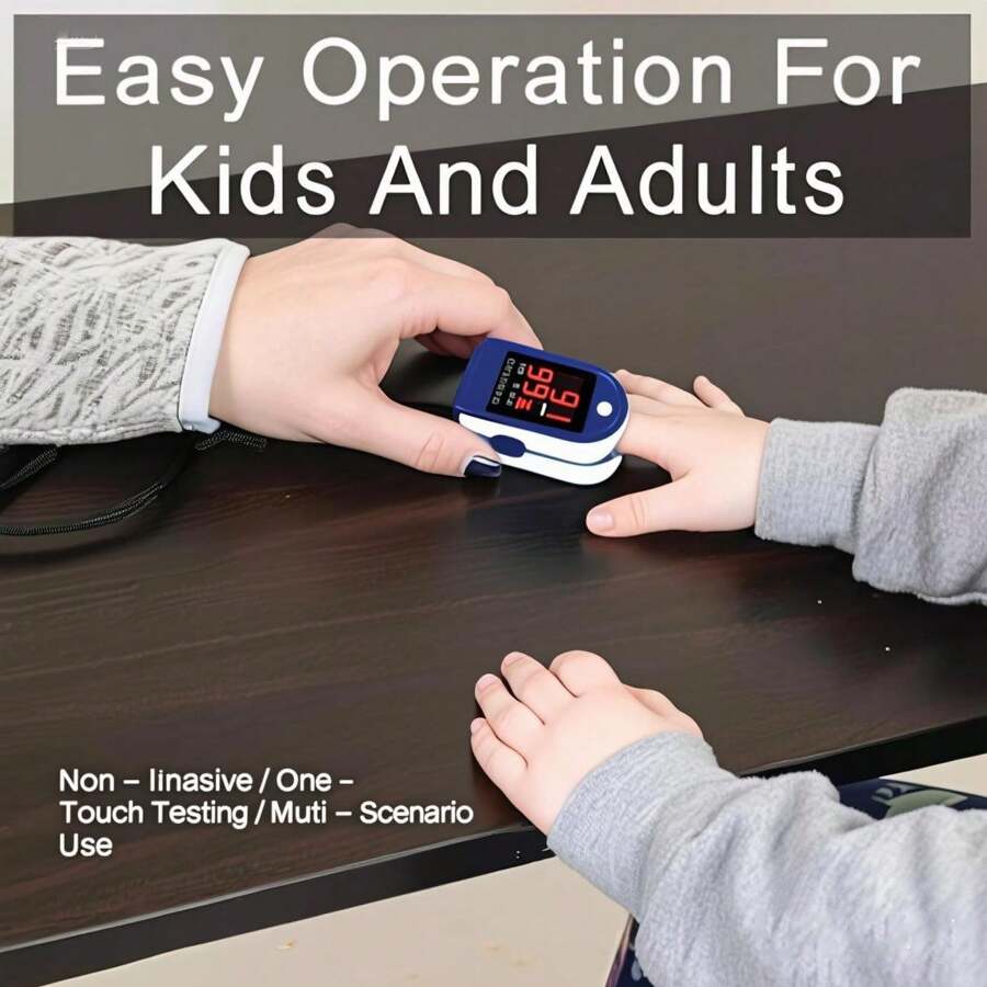 Fingertip Pulse Oximeter🔥 – Portable SpO2 & O2 Monitor for Home or Sport