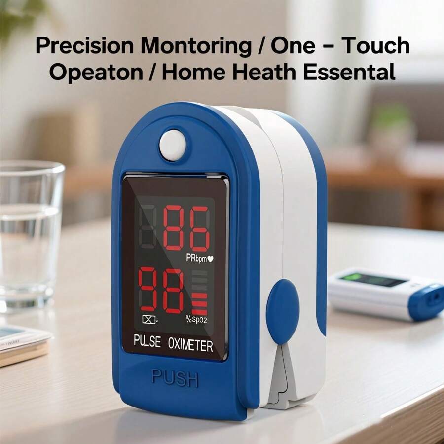 Fingertip Pulse Oximeter🔥 – Portable SpO2 & O2 Monitor for Home or Sport