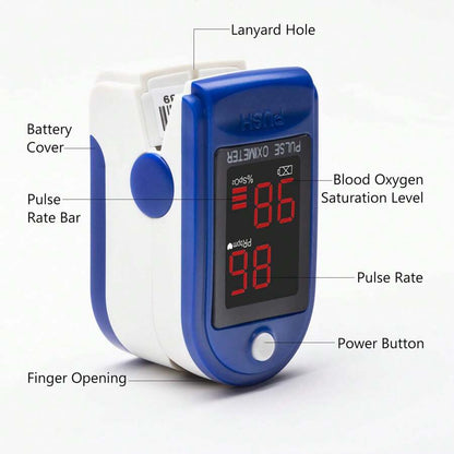 Fingertip Pulse Oximeter – Portable SpO2 & O2 Monitor for Home or Sport