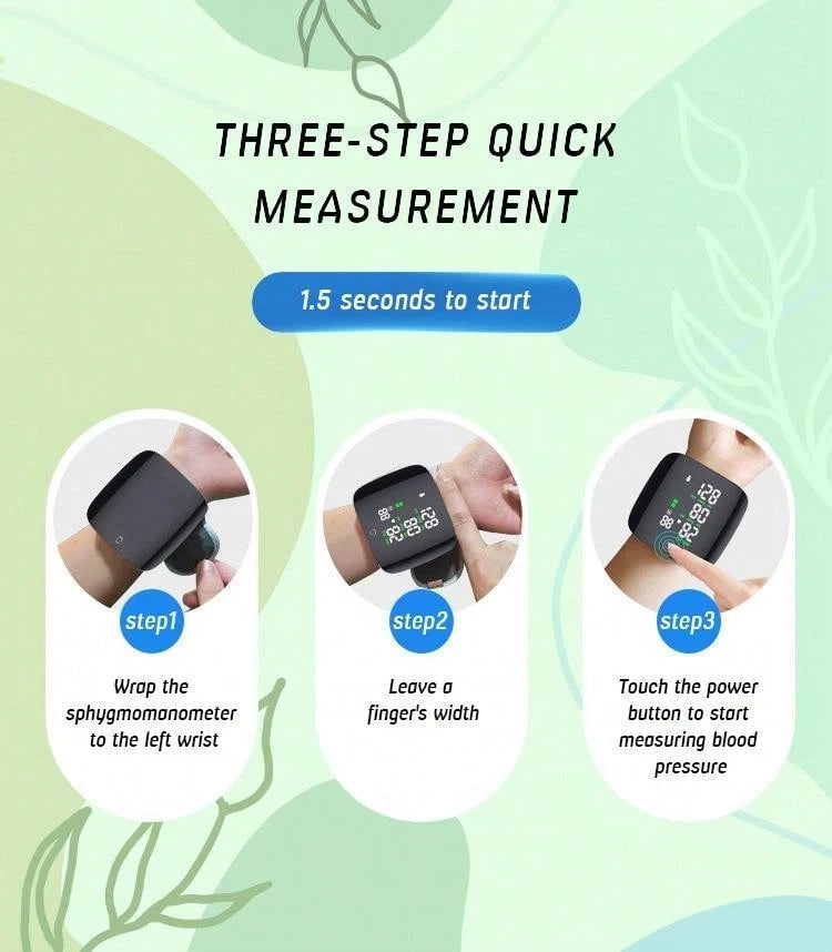 Professional Wrist BP Monitor – Easy Use, USB Rechargeable