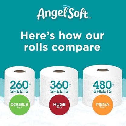 Toilet Paper Bath Tissue, 48 Double Rolls, 260+ 2-Ply Sheets Per Roll