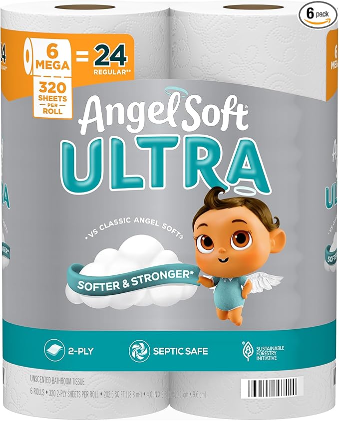 Ultra Toilet Paper – 6 Mega Rolls (24 Regular Rolls)