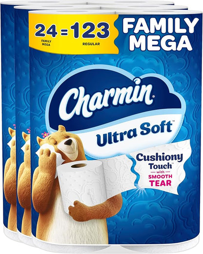 Ultra Soft Toilet Paper, 6 Family Mega Rolls (=30 Regular Rolls)
