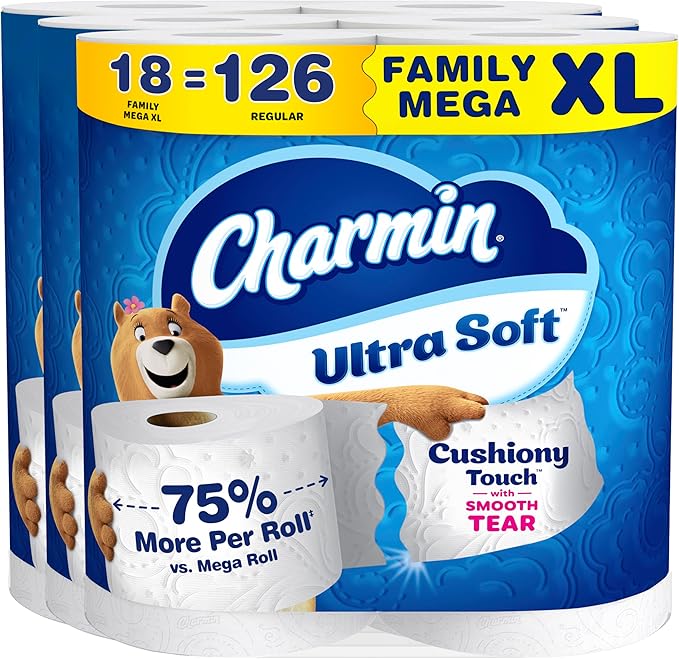Ultra Soft Toilet Paper, 6 Family Mega Rolls (=30 Regular Rolls)