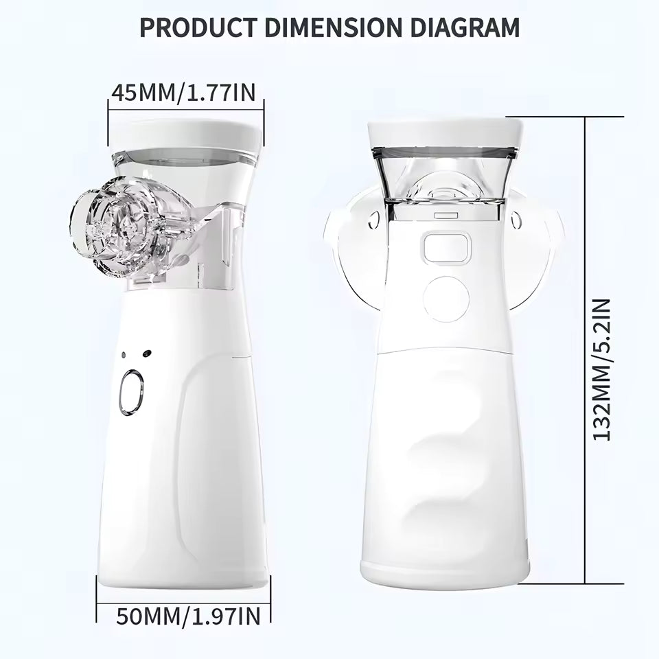 Mesh Cleaning Atomizer Detachable Portable Automatic Silent Medical Emergency Equipment for Children and Adults